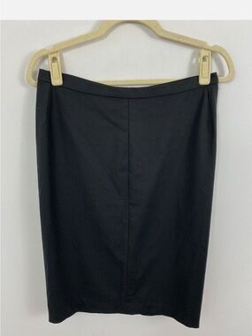 BCBGMaxAzria Black Tailored Pencil Skirt butt ruching  0